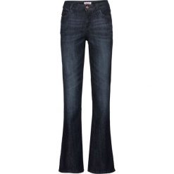 Dżinsy ze stretchem BOOTCUT bonprix ciemnoniebieski. Niebieskie jeansy damskie bootcut bonprix. Za 74,99 zł.