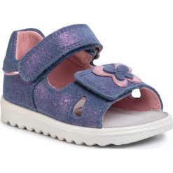 Sandały SUPERFIT - 6-00015-80 Blau/Rosa. Fioletowe sandały dziewczęce Superfit, ze skóry. Za 229,00 zł.