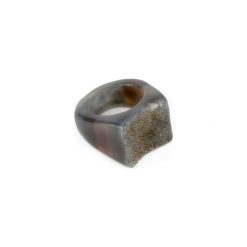 InspiRING Druza Agatu Ciemnoszara rozmiar 15. Szare pierścionki damskie Brazi druse jewelry, z agatem. Za 270,00 zł.