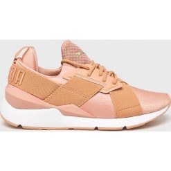 Puma - Buty Muse Satin Ep Wn's. Pomarańczowe buty sportowe damskie Puma, bez wzorów, z materiału, sportowe. W wyprzedaży za 239,90 zł.