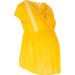 Tunika ciążowa z nadrukiem bonprix żółty szafranowy - biały z nadrukiem. Żółte tuniki damskie bonprix, na lato, z nadrukiem, boho. Za 79,99 zł.