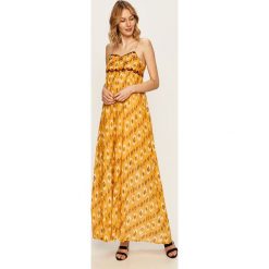 Pepe Jeans - Sukienka Angie. Sukienki damskie Pepe Jeans, na co dzień, s, z aplikacjami, z jedwabiu, casualowe, z okrągłym kołnierzem, bez rękawów, maxi, proste. W wyprzedaży za 339,90 zł.