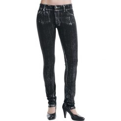 Spiral Glitter Jeggings Legginsy czarny. Czarne legginsy marki Spiral, xxl, z nadrukiem. Za 94,90 zł.
