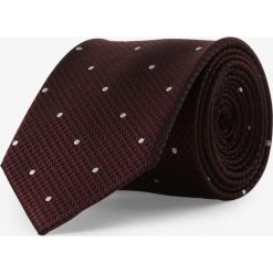 Andrew James New York - Męski krawat z jedwabiu, czerwony. Czerwone krawaty męskie Andrew James New York, bez wzorów, z jedwabiu. Za 149,95 zł.