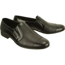 FABER F25/01/01 czarny, półbuty męskie. Czarne buty wizytowe męskie Faber, ze skóry, bez zapięcia. Za 229,90 zł.