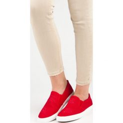 Trampki i tenisówki damskie: Czerwone trampki slip on TARA