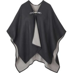 Poncho ze sprzączką bonprix czarny. Czarne żakiety damskie bonprix, bez wzorów. Za 89,99 zł.