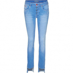 Dżinsy "Monroe" - Skinny fit - w kolorze błękitnym. Niebieskie spodnie damskie z wysokim stanem marki H.I.S, w paski. W wyprzedaży za 130,95 zł.