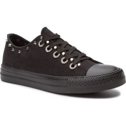 Trampki NYLON RED - WYL6055-2 Black. Czarne półbuty damskie Nylon Red, bez wzorów, z gumy, bez zapięcia. Za 79,99 zł.