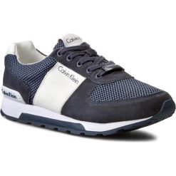 Sneakersy CALVIN KLEIN JEANS - Dusty SE8521 Navy/White. Niebieskie sneakersy męskie marki Calvin Klein Jeans, na co dzień, bez wzorów, z jeansu, bez zapięcia. W wyprzedaży za 389,00 zł.