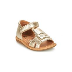 Sandały Dziecko Shoo Pom TITY FRINGE LAMINATO. Żółte sandały dziewczęce Shoo Pom, bez zapięcia. Za 339,00 zł.