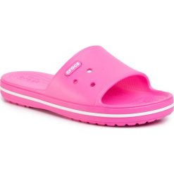 Klapki CROCS - Crocband III Slide 205733 Electric Pink/White. Różowe klapki damskie Crocs, bez wzorów, z tworzywa sztucznego, bez obcasa. Za 129,00 zł.