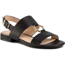 Sandały AIGNER - Shirley 15 1201520 Black 001. Czarne klapki damskie Aigner, bez wzorów, ze skóry, bez obcasa, na obcasie. W wyprzedaży za 469,00 zł.