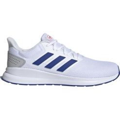 Buty biegowe adidas Runfalcon M EF0148. Białe buty sportowe męskie Adidas, z materiału, bez zapięcia, do biegania. Za 185,00 zł.