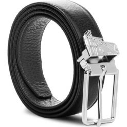 Pasek Męski VERSACE COLLECTION - V910233 VM00402 V184 Nero. Czarne paski męskie Versace Collection, w paski, ze skóry. W wyprzedaży za 739,00 zł.