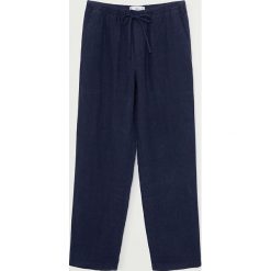 Mango - Spodnie Linen. Szare spodnie damskie Mango, s, bez wzorów, z bawełny. Za 119,90 zł.