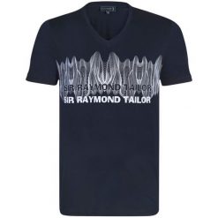 Sir Raymond Tailor T-Shirt Męski Buggy M Ciemny Niebieski. Niebieskie koszulki męskie Sir Raymond Tailor, m, z nadrukiem, z kontrastowym kołnierzykiem. Za 49,00 zł.