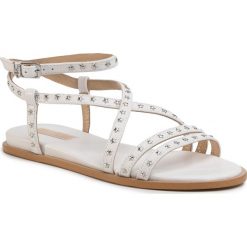 Sandały LIU JO - Thea 02 SA0099 P0062 White 01111. Białe klapki damskie Liu Jo, z aplikacjami, ze skóry, bez obcasa. W wyprzedaży za 339,00 zł.