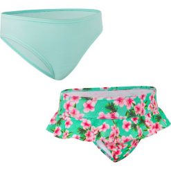 Dół kostiumu kąpielowego MADI 100 SAKURA dla dzieci X 2. Zielone bluzki dziewczęce OLAIAN, bez wzorów, z elastanu, bez kołnierzyka, bez rękawów, bez kaptura. Za 39,99 zł.