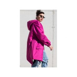 Kurtka ocieplana / płaszcz typu parka fuchsia. Czerwone kurtki damskie Rest_factory, na jesień, l, z aplikacjami, z poliesteru. Za 369,00 zł.