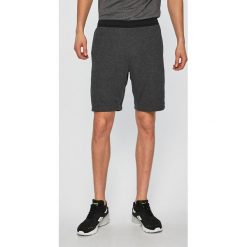 Reebok - Szorty. Szare spodenki sportowe męskie Reebok, s, bez wzorów, z poliesteru, sportowe. W wyprzedaży za 99,90 zł.