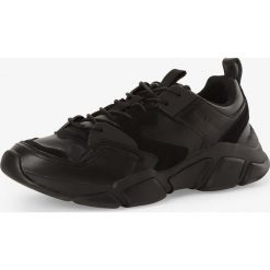 Tommy Hilfiger - Męskie tenisówki ze skóry, czarny. Czarne trampki męskie TOMMY HILFIGER, bez wzorów, ze skóry, bez zapięcia. Za 649,95 zł.