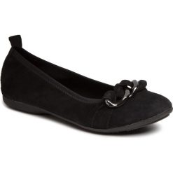 Baleriny MARCO TOZZI - 2-22123-34 Black 001. Czarne baleriny damskie Marco Tozzi, bez wzorów, z zamszu, bez obcasa. Za 189,00 zł.