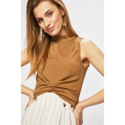Tally Weijl - Top. Żółte bluzki damskie TALLY WEIJL, s, bez wzorów, z elastanu, z golfem, bez rękawów. W wyprzedaży za 49,90 zł.