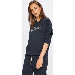 Tommy Hilfiger - Bluza Eline. Czarne bluzy rozpinane damskie TOMMY HILFIGER, l, z nadrukiem, z bawełny, bez kaptura. W wyprzedaży za 359,90 zł.