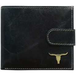 Portfel męski skórzany Buffalo Wild RM-01L-BAW. Czarne portfele męskie BUFFALO WILD, bez wzorów, ze skóry. Za 49,90 zł.