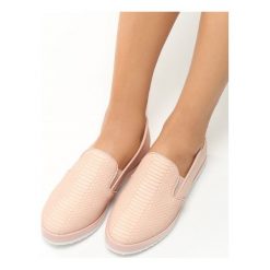 Trampki damskie slip on: Różowe Slip On Heme