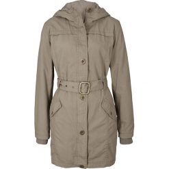 Długa parka z kapturem, lekko ocieplana bonprix jasnooliwkowy. Zielone parki damskie bonprix, długie. Za 229,99 zł.