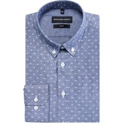 Koszula SIMONE KDWS000370. Niebieskie koszule męskie Giacomo Conti, m, bez wzorów, z bawełny, button down, z długim rękawem. Za 169,00 zł.