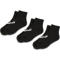 Zestaw 3 par niskich skarpet unisex ASICS - 3PPK Quarter Sock 155205 Black 0900. Czarne skarpetki damskie Asics, bez wzorów, z elastanu. Za 39,00 zł.
