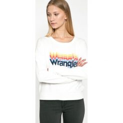Wrangler - Bluza. Szare bluzy z nadrukiem damskie marki Wrangler, l, z bawełny, bez kaptura. W wyprzedaży za 179,90 zł.