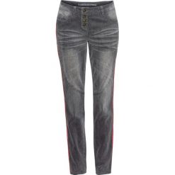 Dżinsy BOYFRIEND z lampasami bonprix szary denim. Szare jeansy damskie bonprix. Za 49,99 zł.
