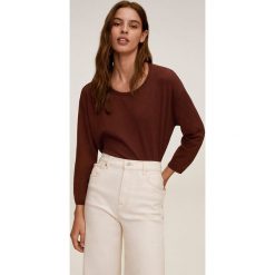 Mango - Sweter Viva. Szare swetry damskie Mango, s, bez wzorów, z bawełny, z długim rękawem, długie, bez kaptura. W wyprzedaży za 69,99 zł.