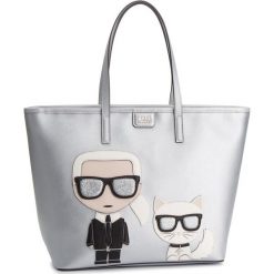 Torebka KARL LAGERFELD - K/Ikonik Shopper 86KW3078 Silver 290. Szare shopper bag damskie KARL LAGERFELD, ze skóry. Za 1339,00 zł.