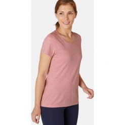 Koszulka Gym & Pilates 500 damska. Różowe koszulki damskie NYAMBA, xs, bez wzorów, z elastanu, bez kołnierzyka, bez rękawów. Za 19,99 zł.
