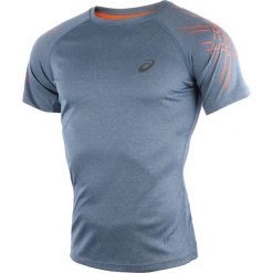 Koszulki sportowe męskie: koszulka do biegania męska ASICS SHORT SLEEVE STRIPE TOP / 126236-8151