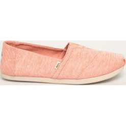Toms - Espadryle Classic. Pomarańczowe espadryle damskie Toms, bez wzorów, z gumy, bez obcasa, na obcasie. W wyprzedaży za 159,90 zł.