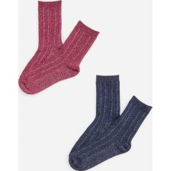 Skarpety z brokatową nitką 2 pack - Czerwony. Czerwone skarpetki damskie Reserved, bez wzorów. Za 24,99 zł.