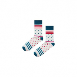 Skarpetki Blue Stripes N Dots. Białe skarpetki męskie Soxstory, w paski. Za 16,00 zł.