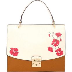 Torebki klasyczne damskie: Skórzana torebka w kolorze koniaku – (S)40 x (W)33 x (G)12 cm