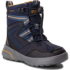 Śniegowce GEOX - J Sveggen B.Babx D J847UD 054AU C0657 S Navy/Yellow. Niebieskie śniegowce chłopięce Geox, bez zapięcia. W wyprzedaży za 259,00 zł.