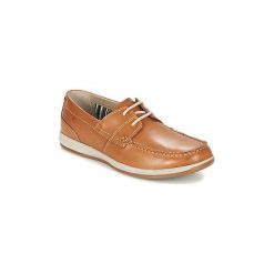 Półbuty Clarks FALLSTON STYLE. Pomarańczowe półbuty męskie Clarks, bez wzorów, bez zapięcia. Za 199,20 zł.