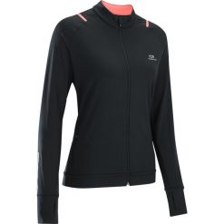 Bluza do biegania RUN DRY damska. Czarne bluzy damskie KALENJI, bez wzorów, z elastanu, bez rękawów, bez kaptura, do biegania. Za 59,99 zł.