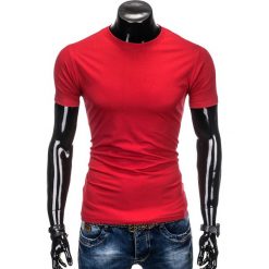 T-shirty męskie z nadrukiem: T-SHIRT MĘSKI BEZ NADRUKU S884 – CZERWONY