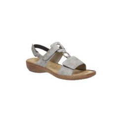 Sandały Rieker Sandały 60887-40. Czarne sandały damskie marki Rieker, z materiału. Za 218,99 zł.