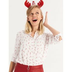 Wzorzysta koszula - Bordowy. Czerwone koszule damskie marki Sinsay, l. Za 39,99 zł.